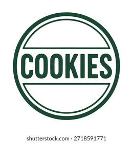 Cookies Symbol Logo Siegel Vektor auf weißem Hintergrund
Vektorstempelsymbol