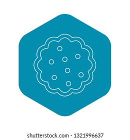 Cookies icon. Outline illustration of cookies vector icon for web