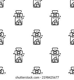 cookies icon pattern. Seamless cookies pattern on white background.