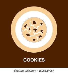 cookies icon - simple, vector, icon for website design, mobile app, ui. Vector Illustration