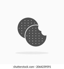 Cookies icon. Solid or Glyph style. Vector illustration. Enjoy this icon for your project.