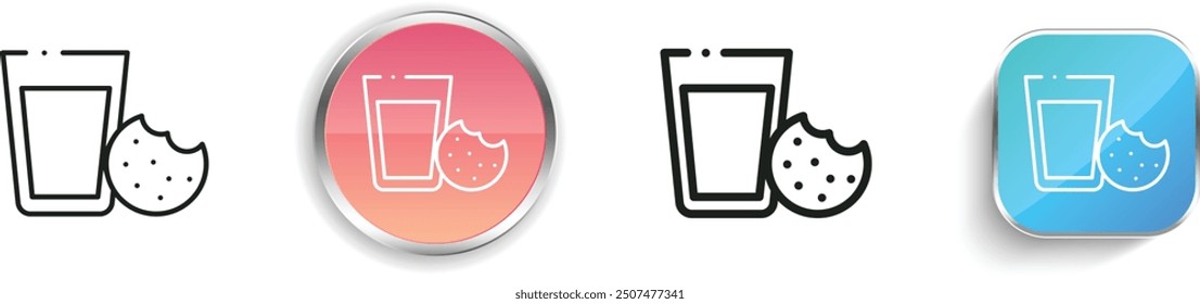 cookies icon. Thin Linear, Regular and Button Style Design Isolated On White Background