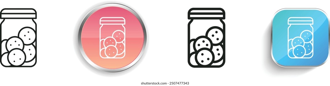 cookies icon. Thin Linear, Regular and Button Style Design Isolated On White Background