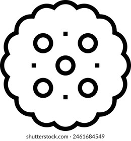 cookies icon. Thin linear style design isolated on white background