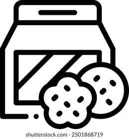 cookies icon. Thin Linear Style Design Isolated On White Background