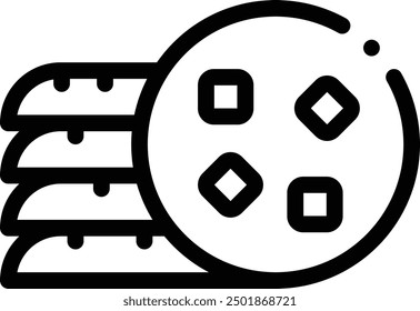 cookies icon. Thin Linear Style Design Isolated On White Background