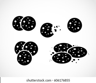 Cookies icon vector 