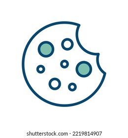 plantilla de diseño de vectores de icono de cookies en fondo blanco
