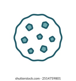 Plantilla de diseño de Vector de icono de cookies simple y limpia