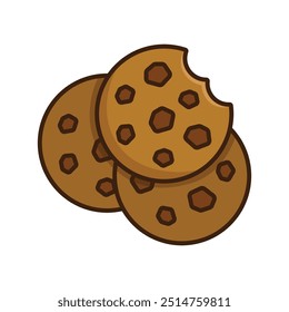 ícone de cookies modelo de design vetorial simples e limpo