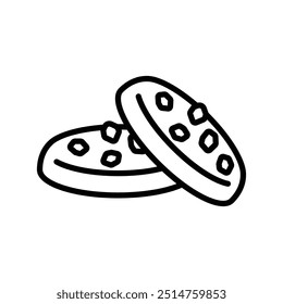 Plantilla de diseño de Vector de icono de cookies simple y limpia