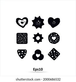 Cookies-Symbol. Vektorgrafik. EPS10