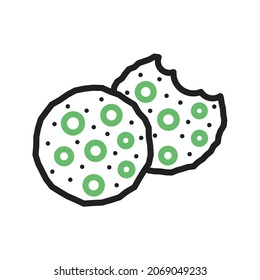 Cookies icon vector image. Can also be used for Physical Fitness. Suitable for mobile apps, web apps and print media.