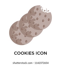 Cookies icon vector isolated on white background for your web and mobile app design, Cookies logo concept