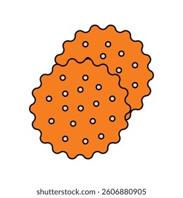 cookies icon with white background vector stock illustration