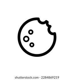 Cookies icon, world cuisine outline vector illustration in trendy style. Editable graphic resources for many purposes. 