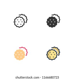 cookies icons vector with four different styles