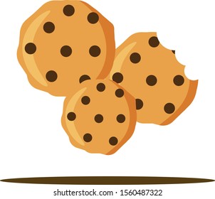Cookies, ilustración, vector sobre fondo blanco.