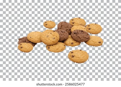 Cookies isolated on transparent background