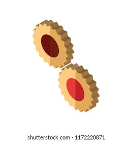 Cookies isometric left top view 3D icon