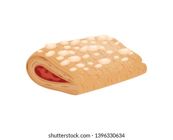 Cookies with jam filling. Vector illustration on white background.