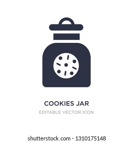 cookies jar icon on white background. Simple element illustration from Food and restaurant concept. cookies jar icon symbol design.