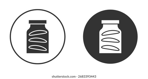 Cookies jar icon, symbol, Vector pictogram. Simple element illustration.