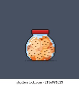 cookies in the jar in pixel style