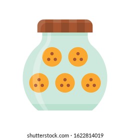 cookies jar related sweet and candy vectors in flat design,