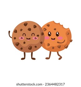 cookies kawaii food illustration vector isolated