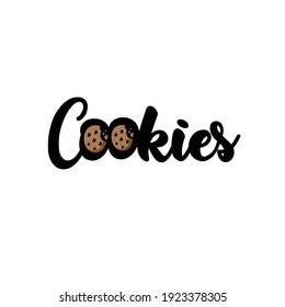 cookies lettering logo, cookie logo design