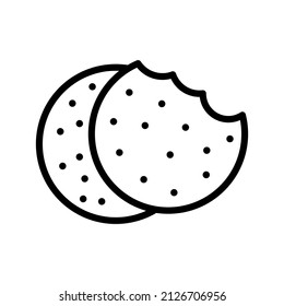 Cookies Line Black Icon design