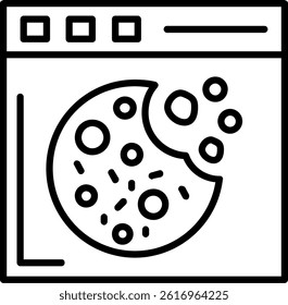 Cookies Line Filled Vector Icon Design