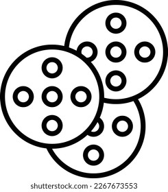 Cookies Line Vector Icon Design