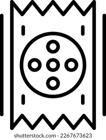Cookies Line Vector Icon Design