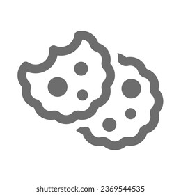 Cookies Linie Vektorsymbol. Web-Kekse und Cookie-Symbol.