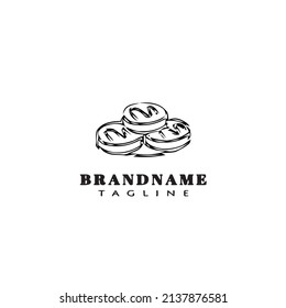 cookies logo cartoon icon design template black modern isolated vector
