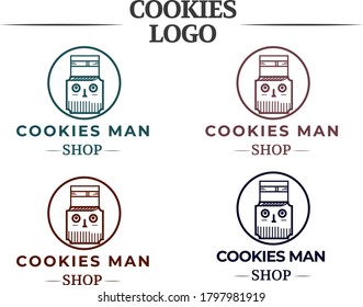 Cookies logo design template graphic icon and illustration vector collection set object design