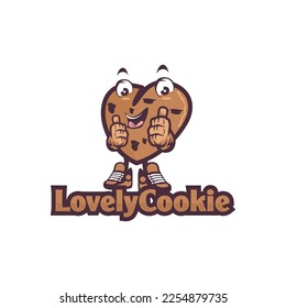 Cookies logo with love mascot