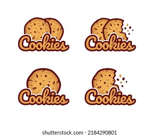 Cookies logo set design vector illustration