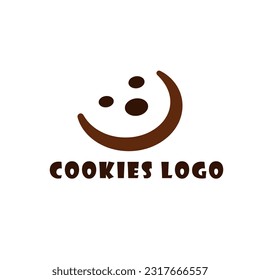 LOGO COOKIES, logotipo simple de cookies, fondo blanco