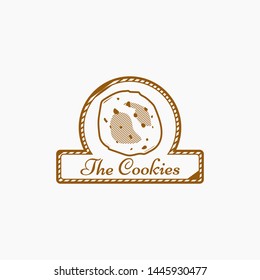 the cookies logo. vintage classic logo emblem for cookies shop