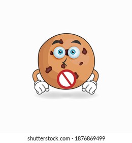 The Cookies mascot character with a speechless expression. vector illustration