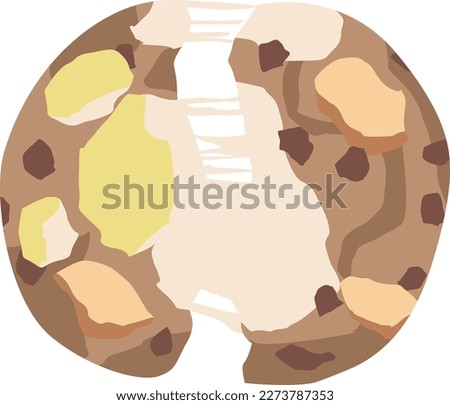 Cookies with Melting White Chocolate Vector Design