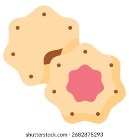 Cookies Modernes Vektorsymbol - Minimale Illustrationssymbolvorlage für Web Mobile App UI Design