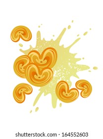 Cookies on white background