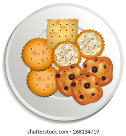 Cookies on a white plate