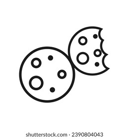 Cookies outline icon. Illustrations vector