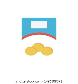 cookies pack glyph flat vector icon