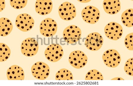 cookies pattern. cookies background. bakery product. For print, textile, web, home decor, fashion, surface, graphic design